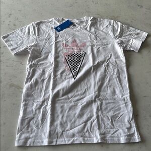 Adidas Miami Ice Cream Cone Graphic Tee Whtie Pink Size M